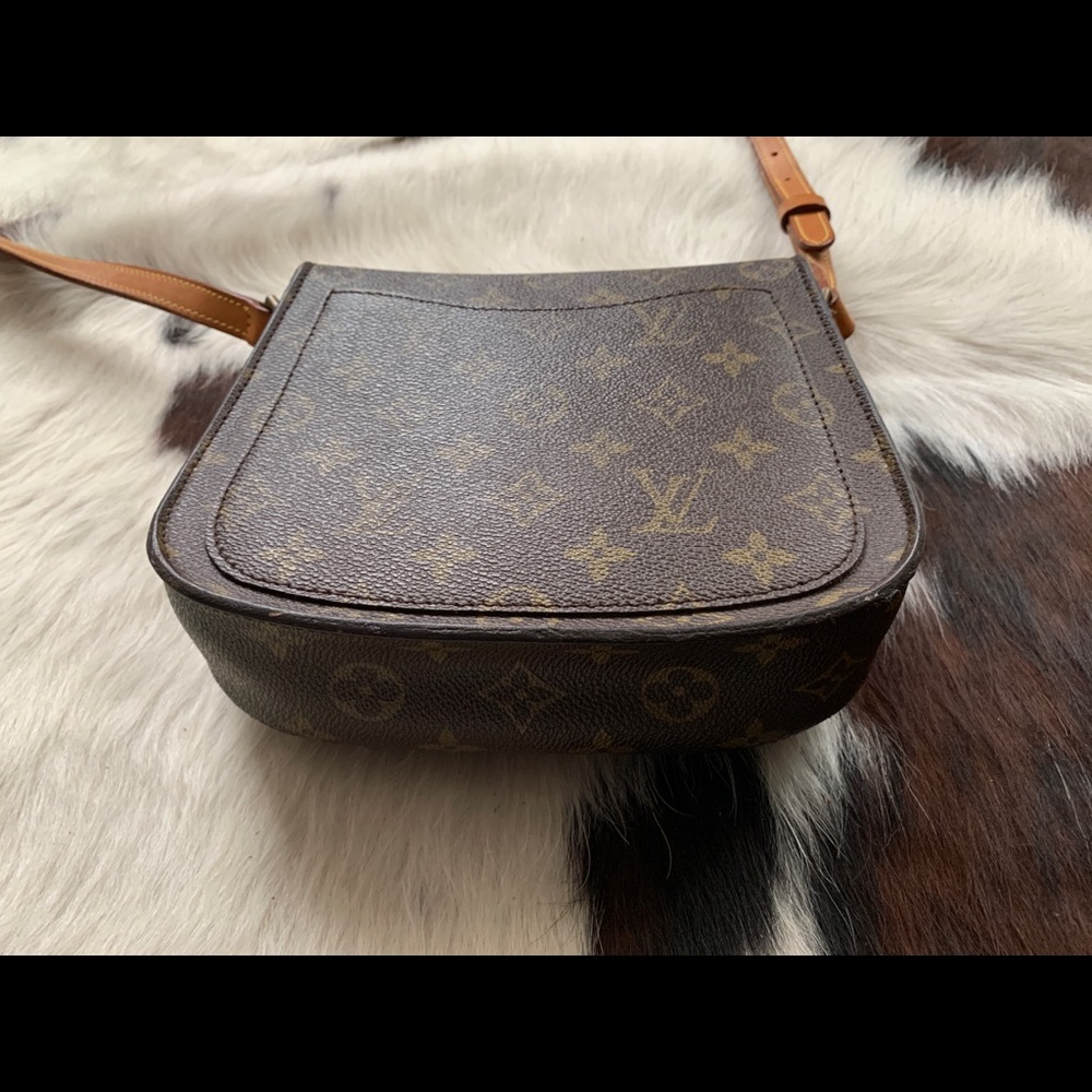Louis Vuitton Brown Monogram Crossbody with Tan Strap and Turquoise Accent - Picture 6 of 16
